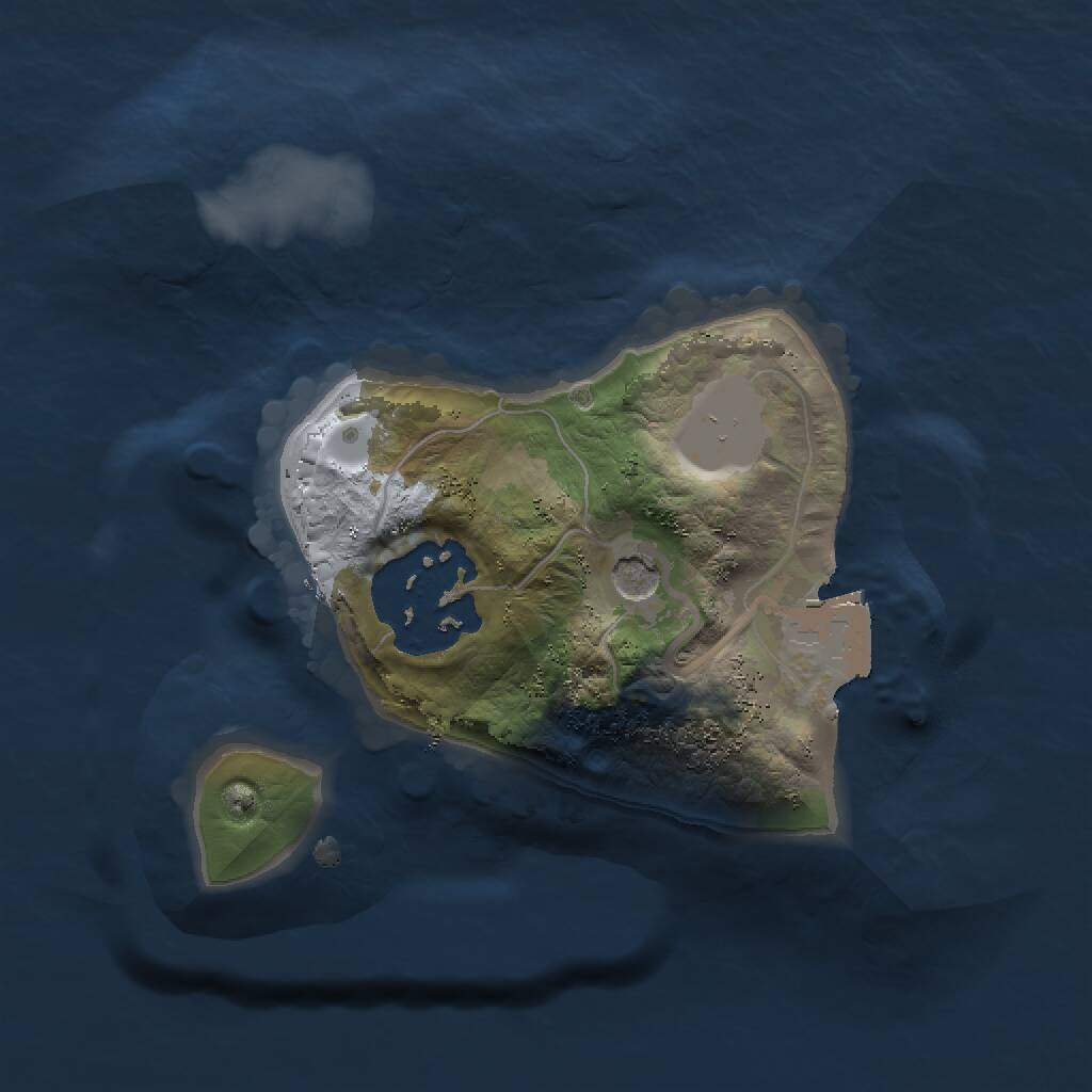 Rust Map: Procedural Map, Size: 1500, Seed: 2046164627, 3 Monuments
