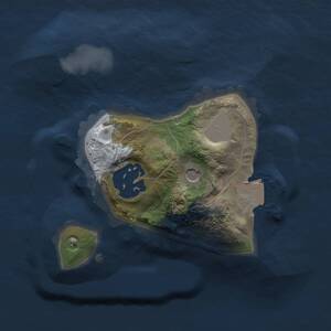 Thumbnail Rust Map: Procedural Map, Size: 1500, Seed: 2046164627, 3 Monuments