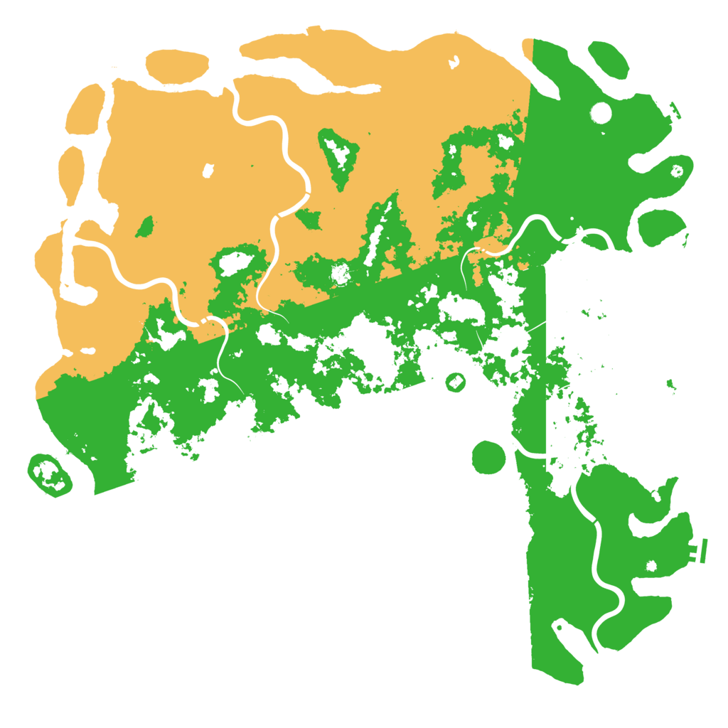 Biome Rust Map: Procedural Map, Size: 6000, Seed: 729384