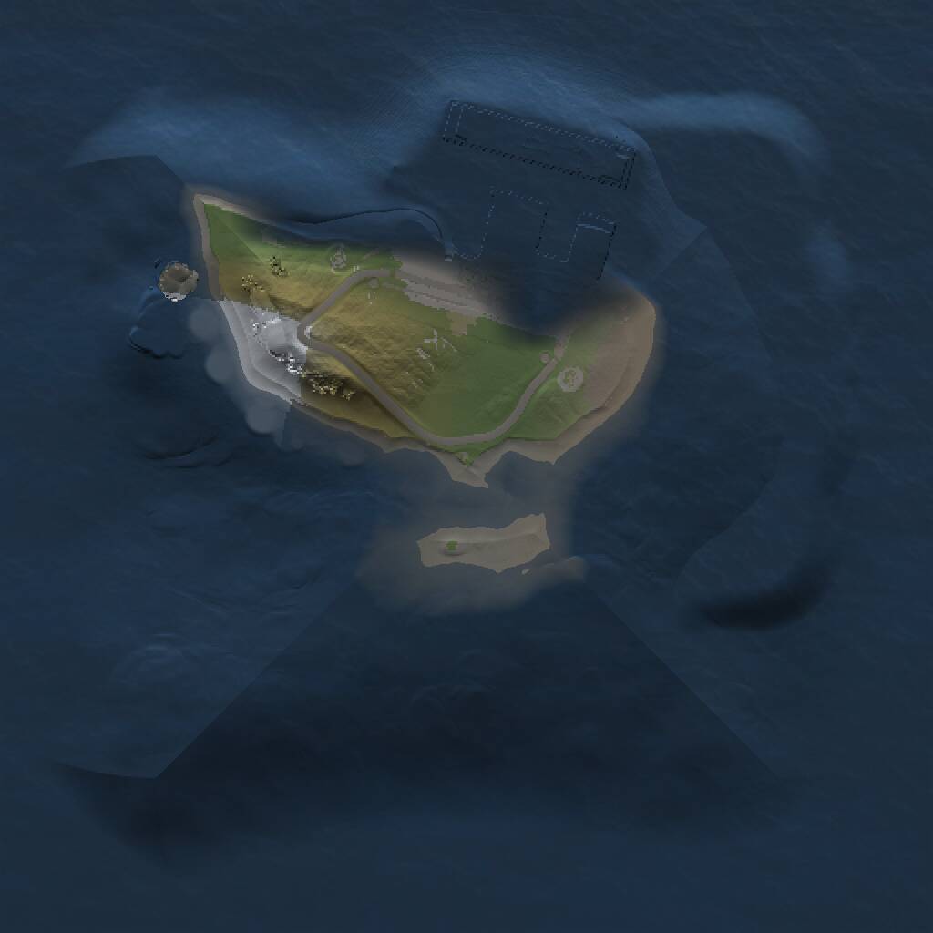 Rust Map: Procedural Map, Size: 1000, Seed: 295694160, 2 Monuments