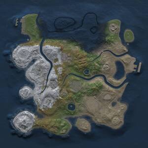 Thumbnail Rust Map: Procedural Map, Size: 3000, Seed: 856703, 12 Monuments