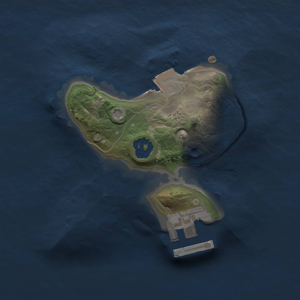 Rust Map: Procedural Map, Size: 1488, Seed: 1353961358, 2 Monuments