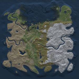 Thumbnail Rust Map: Procedural Map, Size: 4800, Seed: 93402715, 17 Monuments