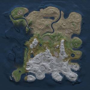 Thumbnail Rust Map: Procedural Map, Size: 3500, Seed: 1589746087, 14 Monuments