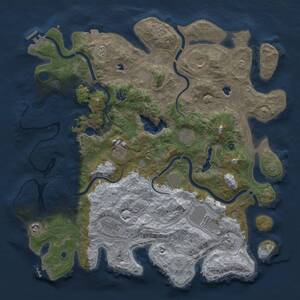 Thumbnail Rust Map: Procedural Map, Size: 4500, Seed: 271980823, 17 Monuments