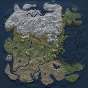 Thumbnail Rust Map: Procedural Map, Size: 5000, Seed: 1435098601, 16 Monuments