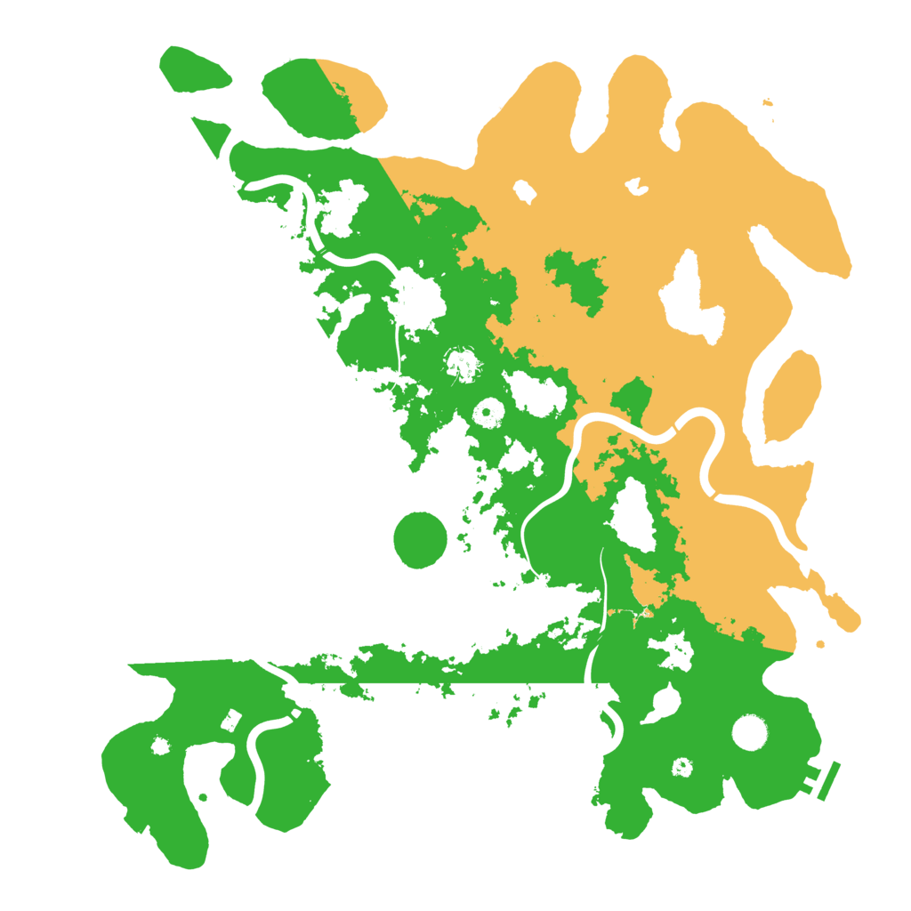 Biome Rust Map: Procedural Map, Size: 4500, Seed: 158996