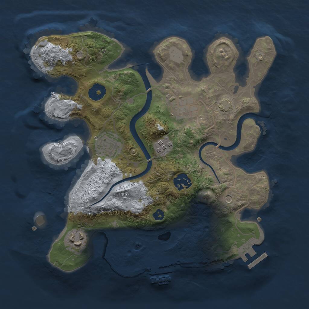 Rust Map: Procedural Map, Size: 2750, Seed: 321687, 10 Monuments