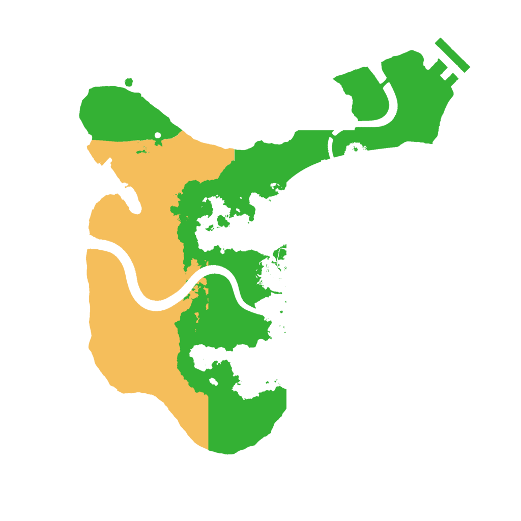 Biome Rust Map: Procedural Map, Size: 2500, Seed: 358081455