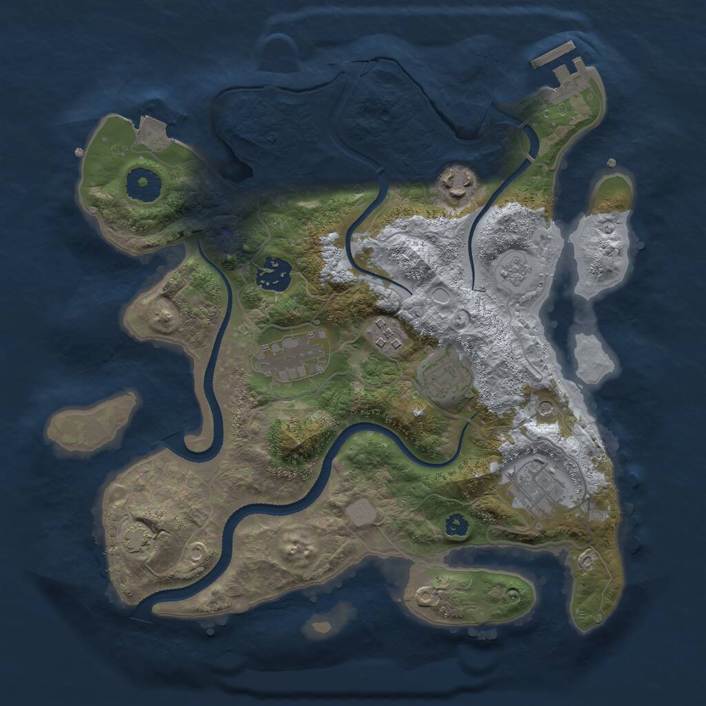 Rust Map: Procedural Map, Size: 3048, Seed: 1337, 11 Monuments