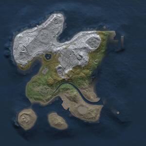 Thumbnail Rust Map: Procedural Map, Size: 2250, Seed: 6576, 7 Monuments