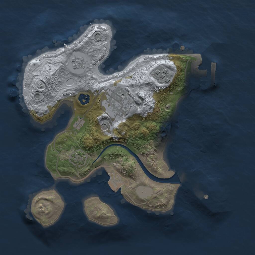 Rust Map: Procedural Map, Size: 2250, Seed: 6576, 7 Monuments
