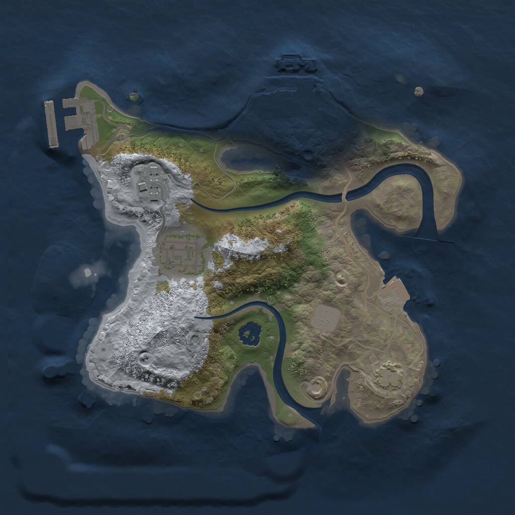 Rust Map: Procedural Map, Size: 2200, Seed: 137052924, 6 Monuments