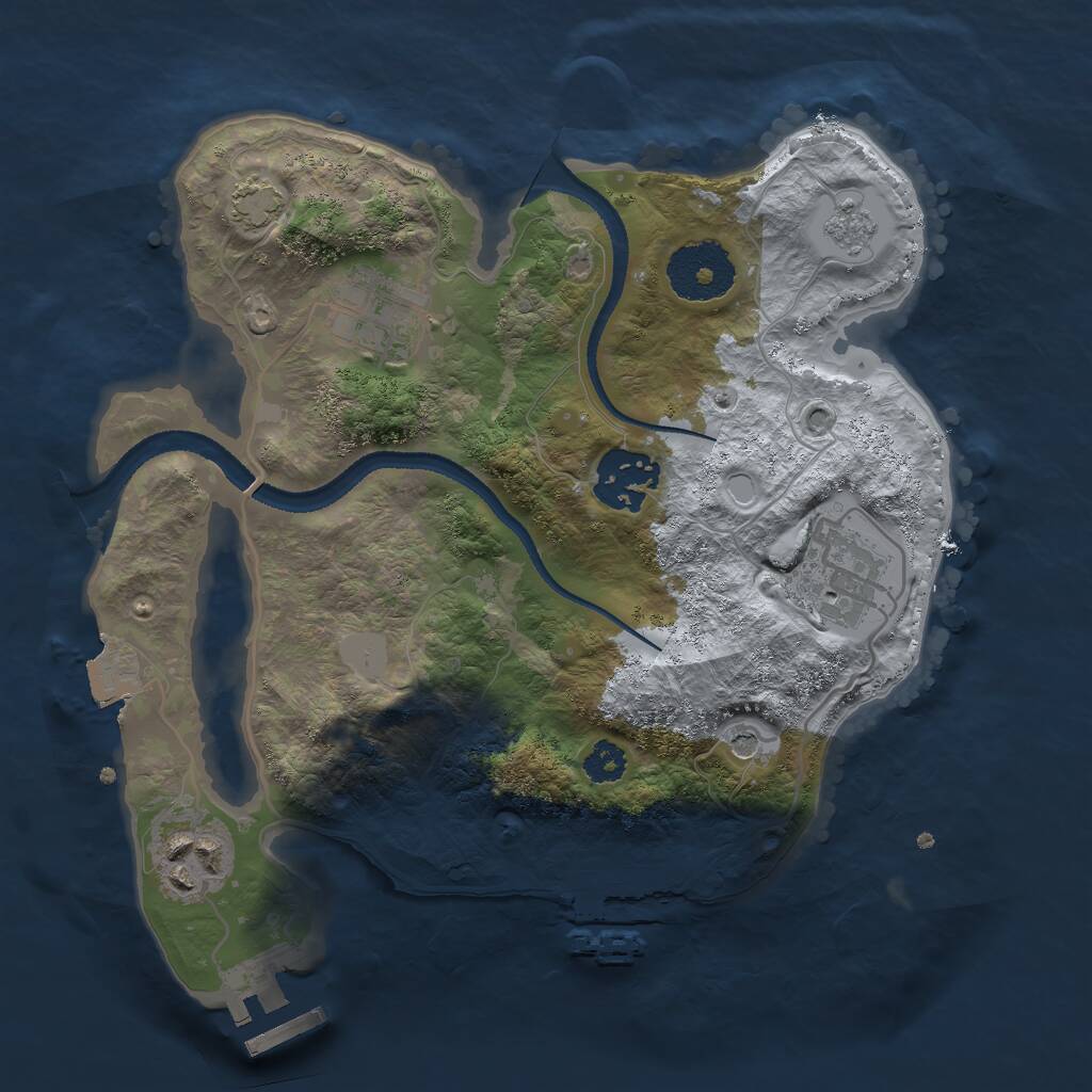 Rust Map: Procedural Map, Size: 2600, Seed: 904368594, 10 Monuments