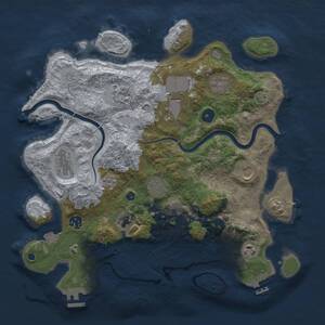 Thumbnail Rust Map: Procedural Map, Size: 3700, Seed: 1104052894, 16 Monuments