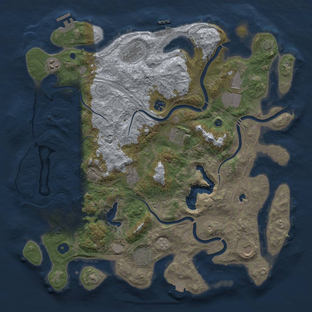 Rust Map: Procedural Map, Size: 4275, Seed: 123456789, 15 Monuments