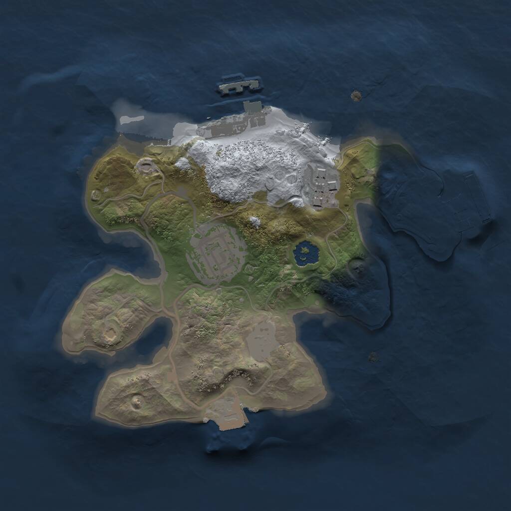 Rust Map: Procedural Map, Size: 2000, Seed: 17052026, 5 Monuments