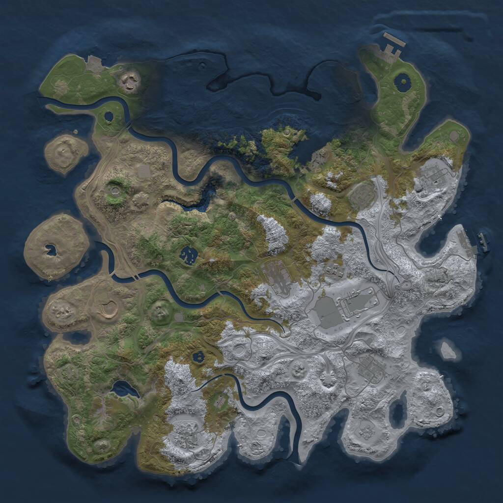 Rust Map: Procedural Map, Size: 4250, Seed: 1218840506, 17 Monuments