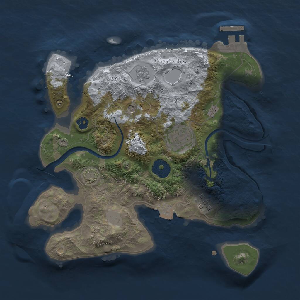 Rust Map: Procedural Map, Size: 2500, Seed: 17052026, 7 Monuments
