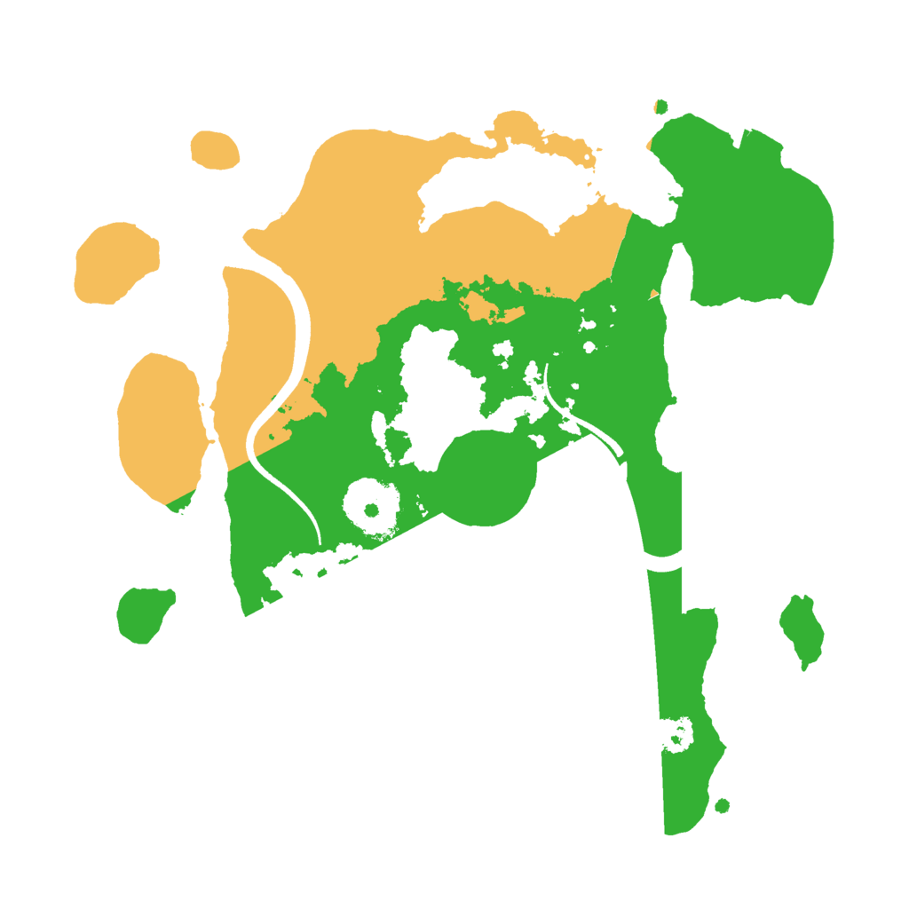 Biome Rust Map: Procedural Map, Size: 2500, Seed: 22000