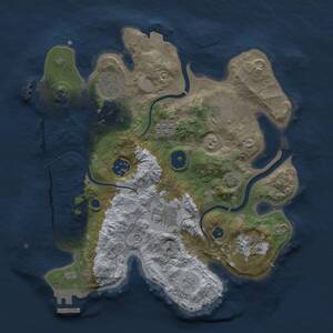 Thumbnail Rust Map: Procedural Map, Size: 3000, Seed: 1669559573, 12 Monuments