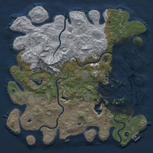 Thumbnail Rust Map: Procedural Map, Size: 5000, Seed: 1644465891, 15 Monuments