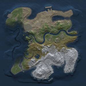 Thumbnail Rust Map: Procedural Map, Size: 2750, Seed: 19082342, 10 Monuments