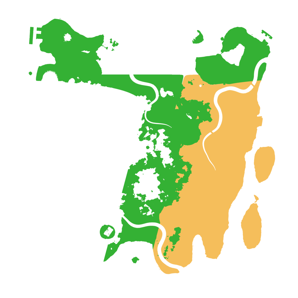 Biome Rust Map: Procedural Map, Size: 3500, Seed: 842633405