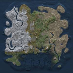 Thumbnail Rust Map: Procedural Map, Size: 4250, Seed: 661130389, 16 Monuments