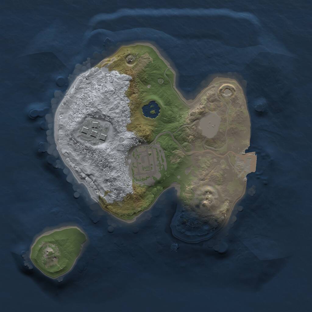 Rust Map: Procedural Map, Size: 1800, Seed: 879937217, 3 Monuments
