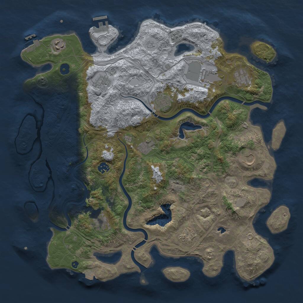 Rust Map: Procedural Map, Size: 4250, Seed: 4339754, 17 Monuments