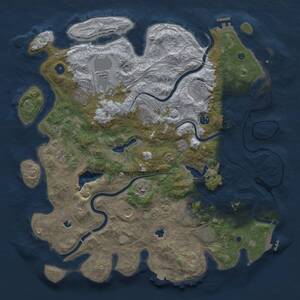 Thumbnail Rust Map: Procedural Map, Size: 4500, Seed: 1661857, 17 Monuments
