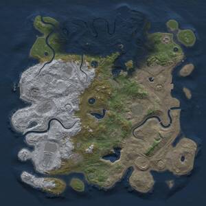 Thumbnail Rust Map: Procedural Map, Size: 4500, Seed: 856703, 17 Monuments