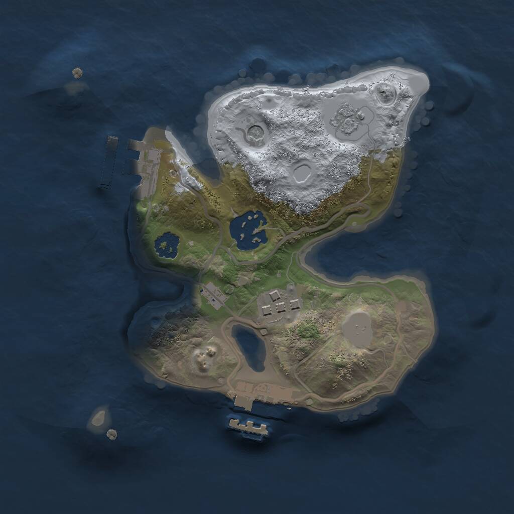 Rust Map: Procedural Map, Size: 2000, Seed: 61177080, 7 Monuments