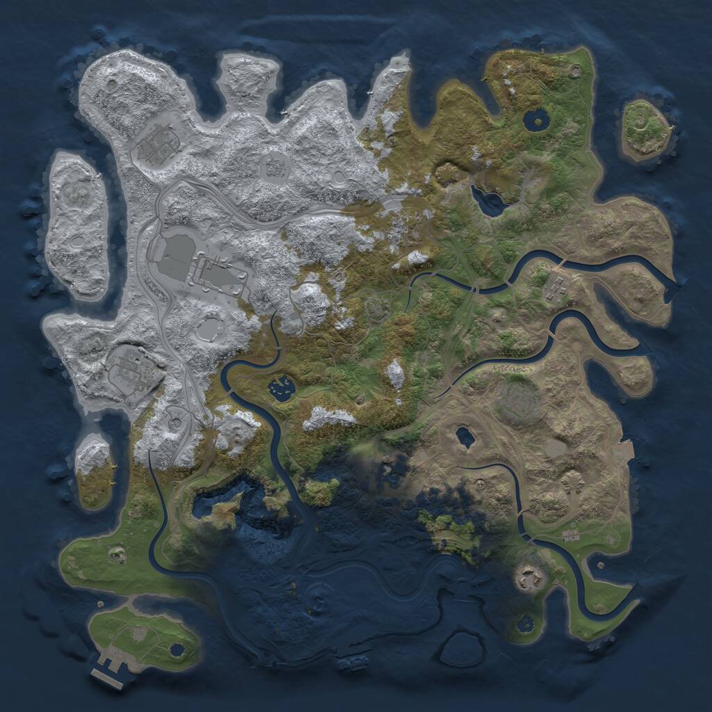 Rust Map: Procedural Map, Size: 4250, Seed: 8043717, 15 Monuments