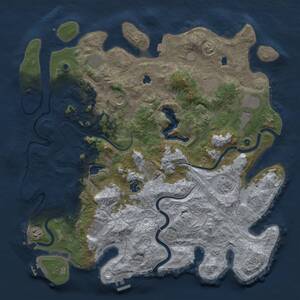 Thumbnail Rust Map: Procedural Map, Size: 4500, Seed: 1892285746, 16 Monuments