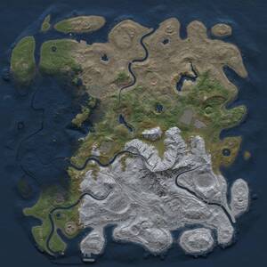 Thumbnail Rust Map: Procedural Map, Size: 5000, Seed: 52914, 17 Monuments