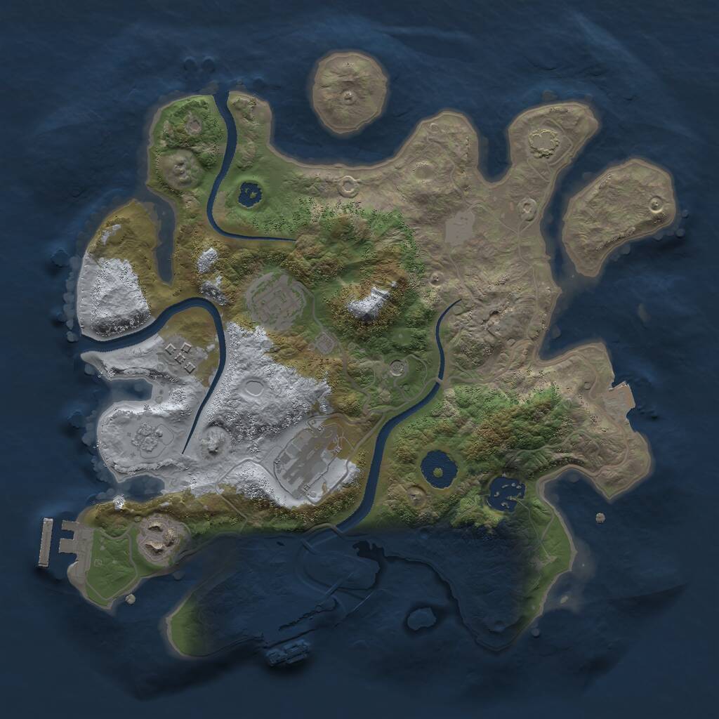 Rust Map: Procedural Map, Size: 3000, Seed: 657011938, 11 Monuments
