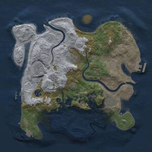 Thumbnail Rust Map: Procedural Map, Size: 3250, Seed: 1076365738, 11 Monuments