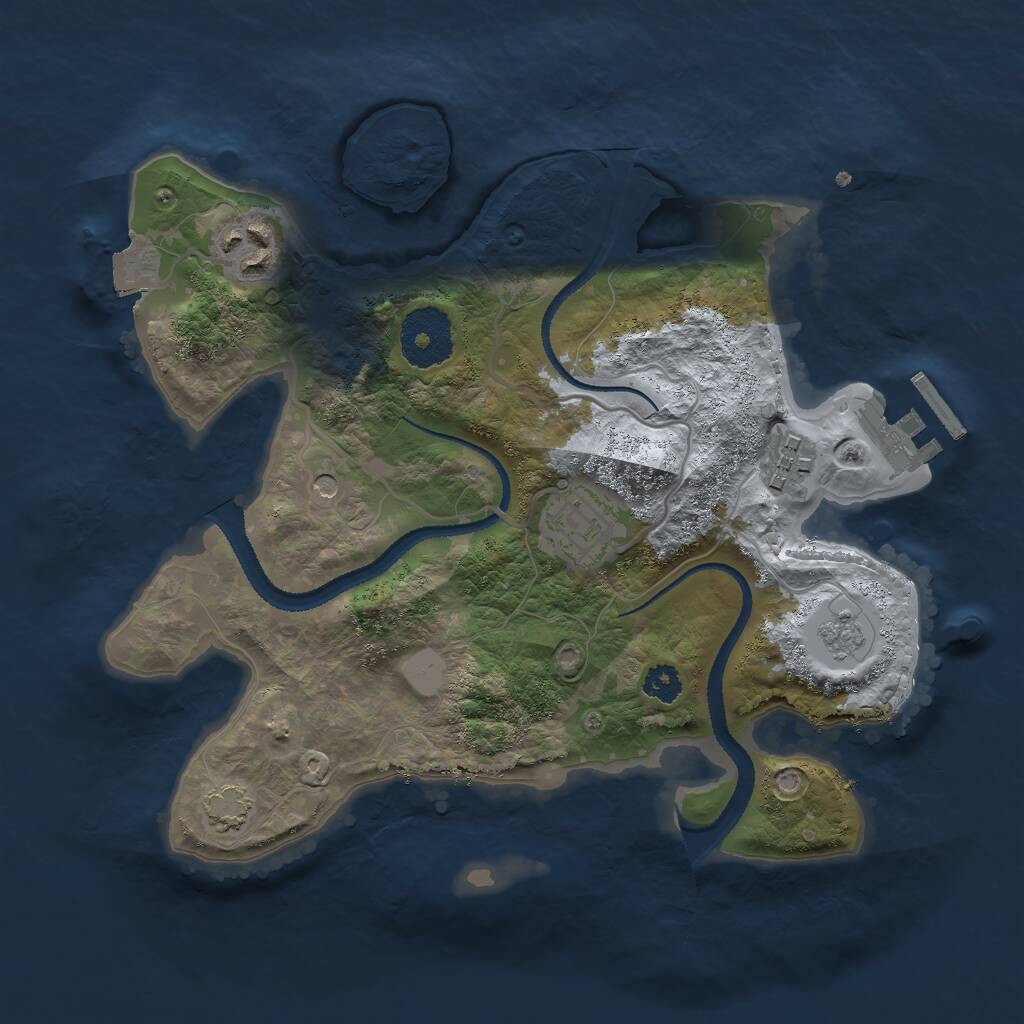 Rust Map: Procedural Map, Size: 2700, Seed: 1779069839, 8 Monuments
