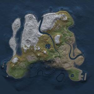 Thumbnail Rust Map: Procedural Map, Size: 2700, Seed: 1779071463, 10 Monuments