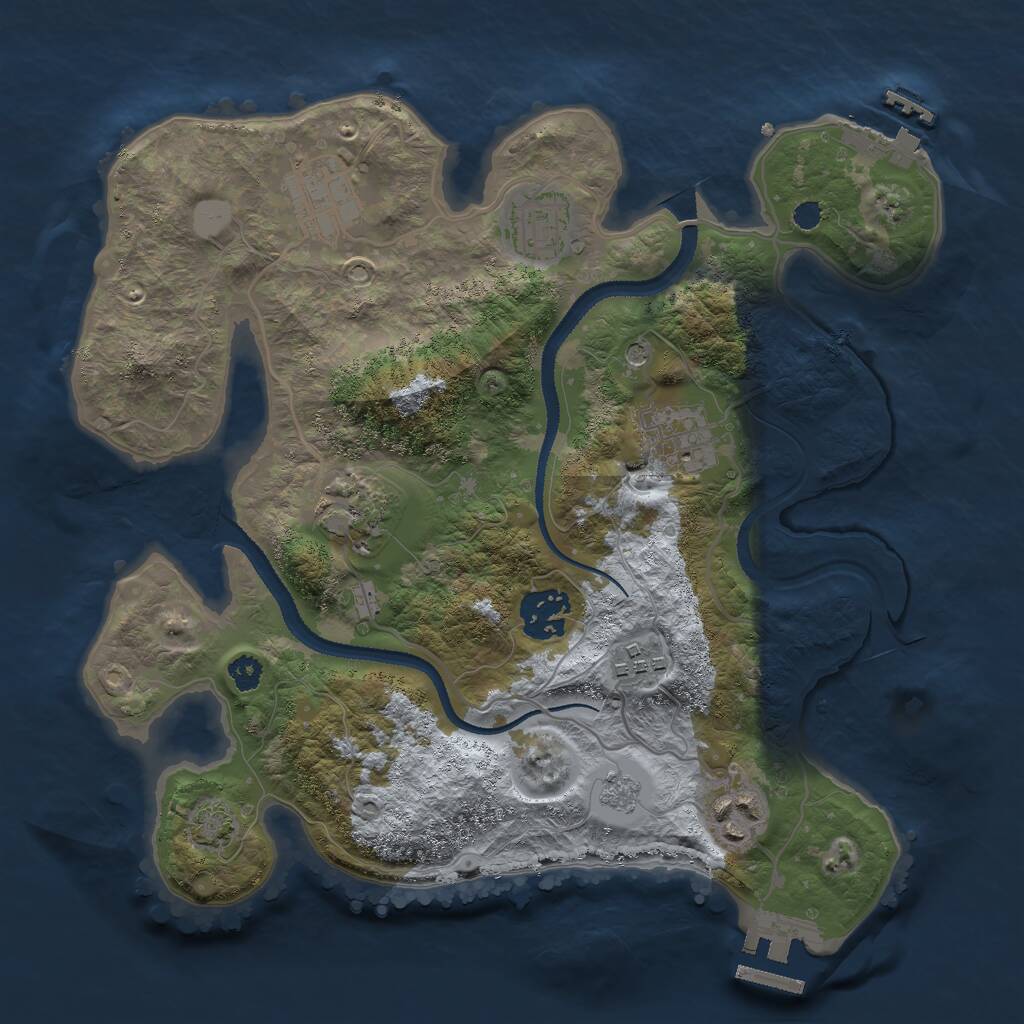 Rust Map: Procedural Map, Size: 3000, Seed: 149267, 13 Monuments