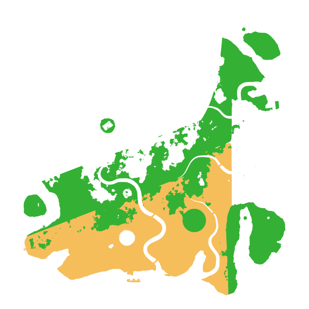 Biome Rust Map: Procedural Map, Size: 3500, Seed: 791576584