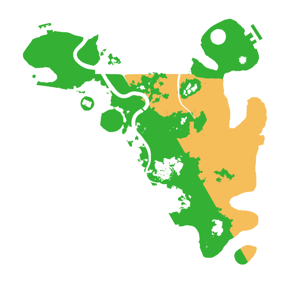 Biome Rust Map: Procedural Map, Size: 3500, Seed: 129854165