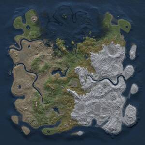 Thumbnail Rust Map: Procedural Map, Size: 4775, Seed: 13331, 16 Monuments
