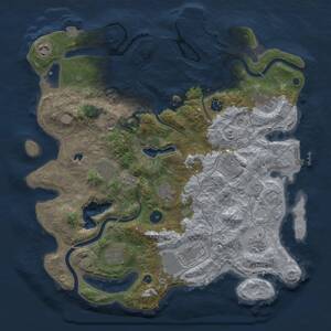 Thumbnail Rust Map: Procedural Map, Size: 4000, Seed: 1654944243, 17 Monuments