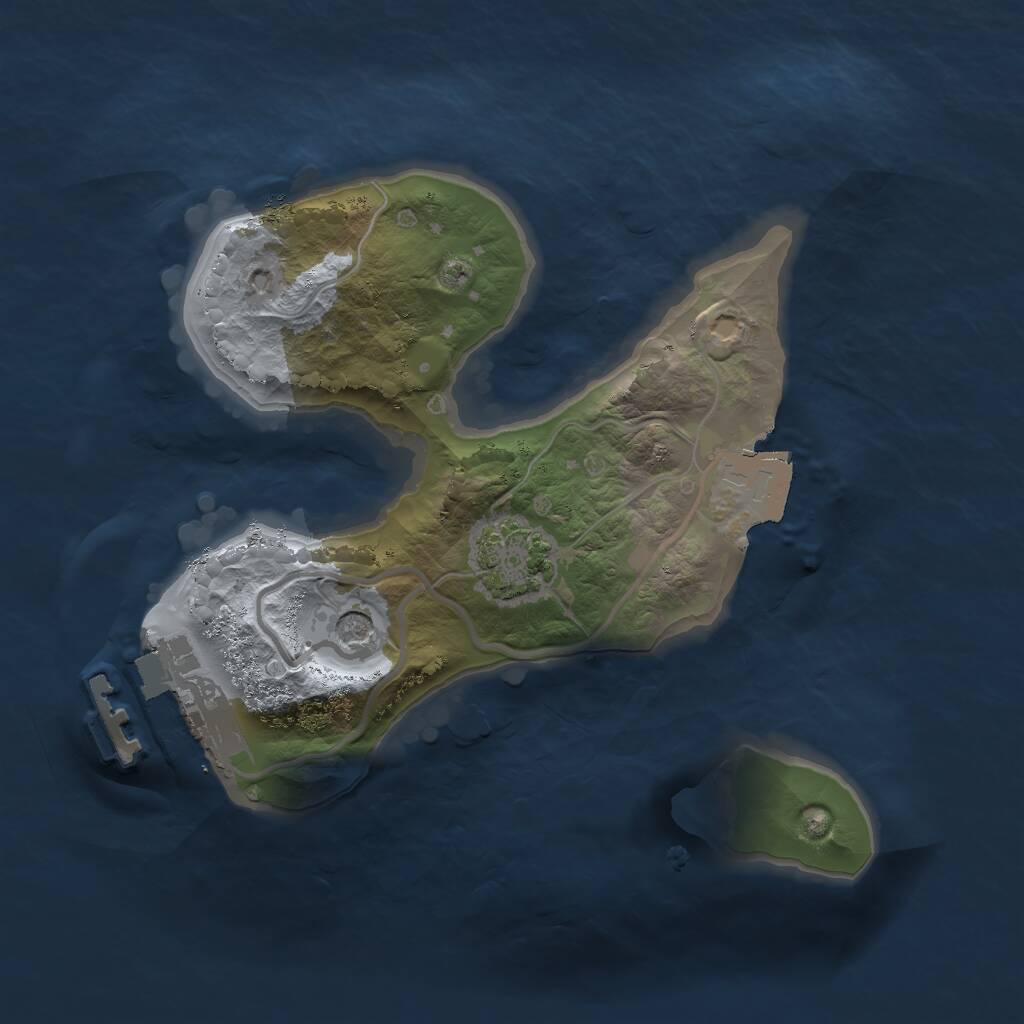 Rust Map: Procedural Map, Size: 1700, Seed: 1220816940, 4 Monuments