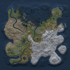 Thumbnail Rust Map: Procedural Map, Size: 3500, Seed: 453479290, 15 Monuments