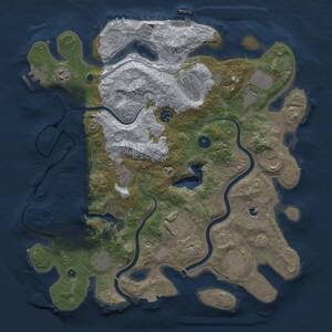 Thumbnail Rust Map: Procedural Map, Size: 4000, Seed: 1189706038, 16 Monuments