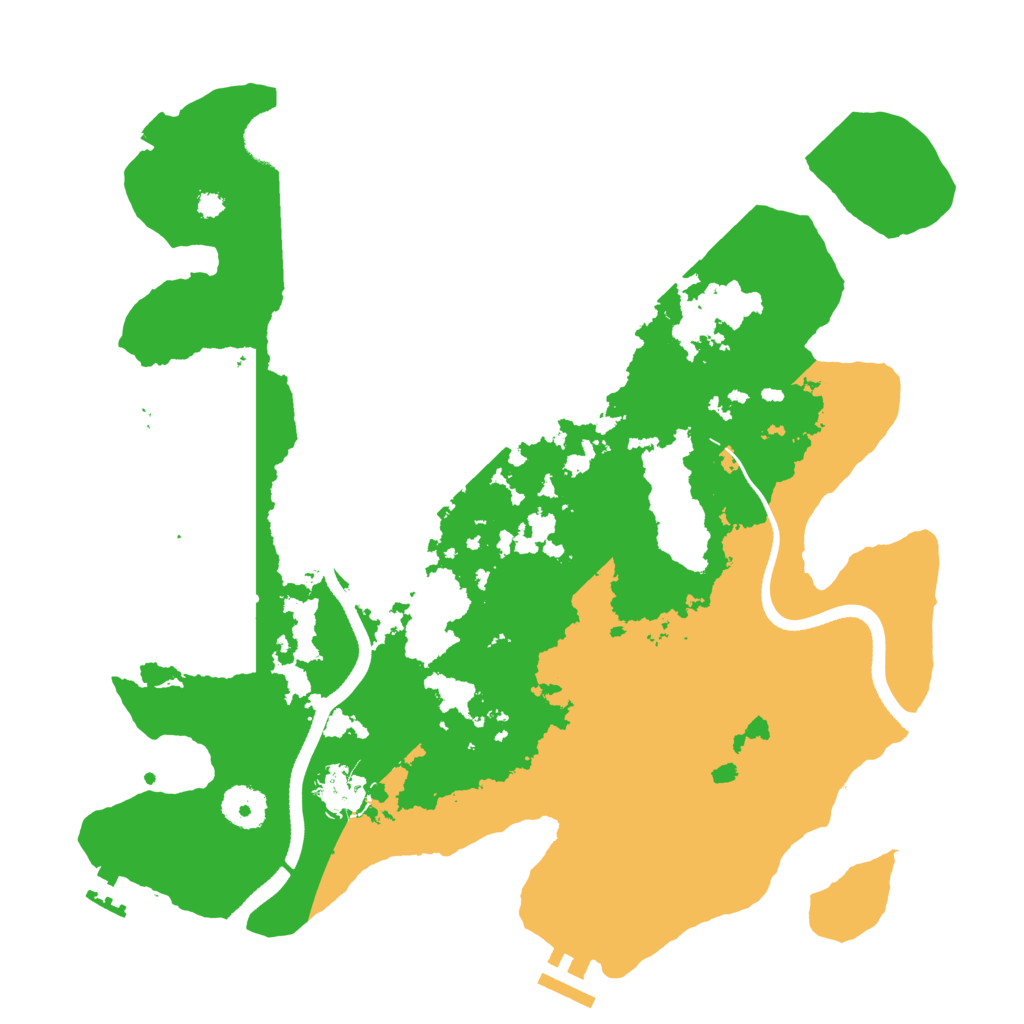 Biome Rust Map: Procedural Map, Size: 3500, Seed: 17391